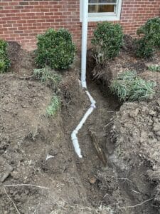 Home sewer line to drain line