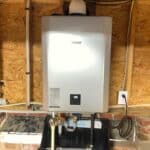 Rinnai tankless heater installed