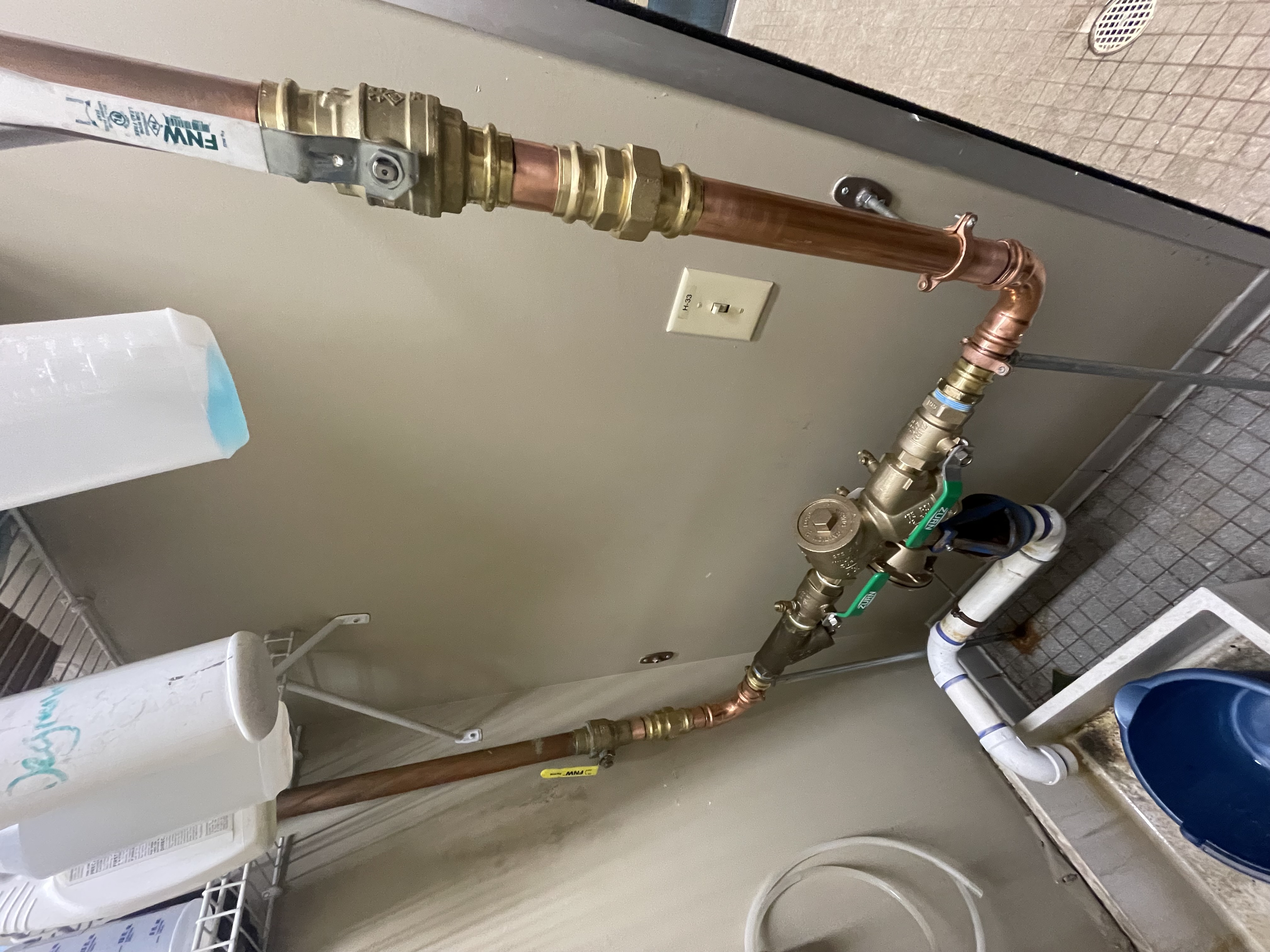 Commercial backflow preventer assembly installed by ARC Plumbing in Wake County, NC